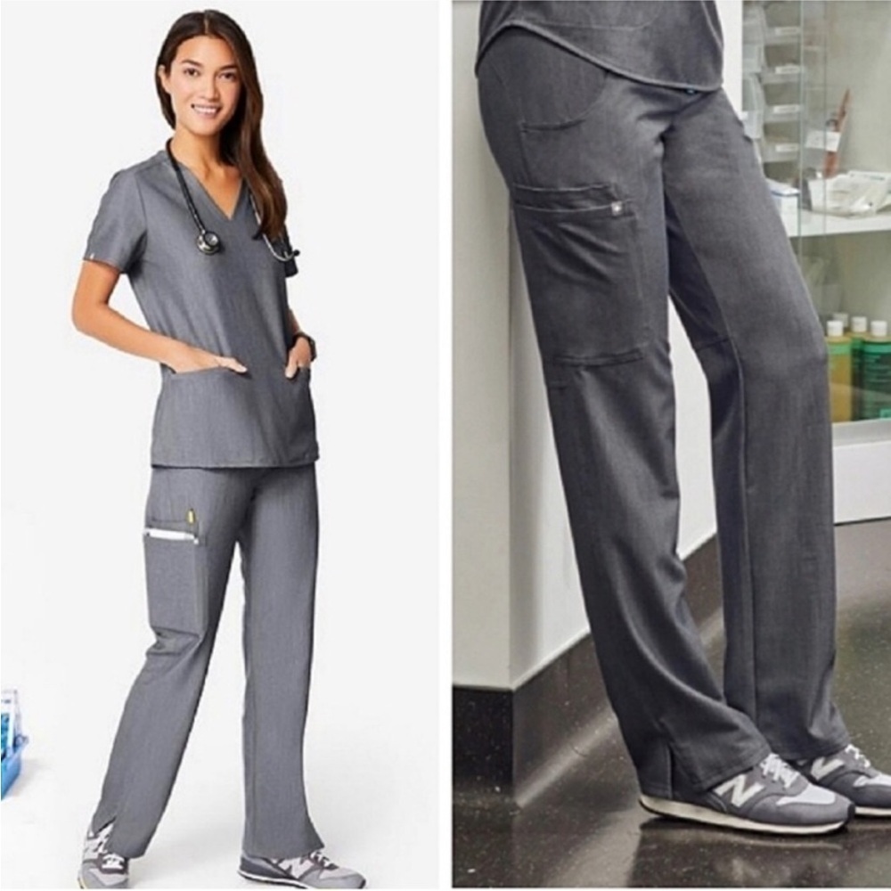 FIGS Kade Graphite Cargo Scrub Pants Size XS